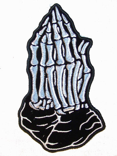 Wholesale SKELETON PRAYING HANDS PATCH (Sold by the piece)