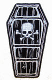 Wholesale COFFIN SKULL X BONE PATCH (Sold by the piece)