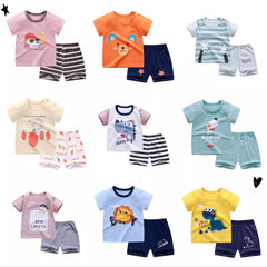 Keep Your Kids Comfortable and Stylish with Cotton Cartoon Kids Pajama Short Sleeve  Product Content: