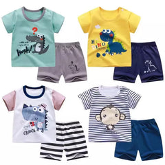 Keep Your Kids Comfortable and Stylish with Cotton Cartoon Kids Pajama Short Sleeve  Product Content: