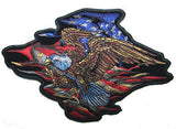 Wholesale AMERICAN FLAG EAGLE  EMBROIDERED PATCH  (sold by the piece )