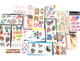 Buy 50 CARD BULK LOT OF TEMPORARY ASSORTED TATTOOS. HAIR , HAND, ARM, + BODY JEWEL STICK ONSBulk Price