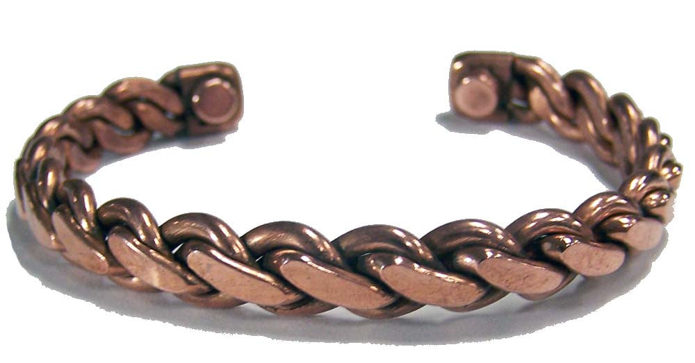 Buy HEAVY PURE COPPER 38 gram BRAIDED MAGNETIC CUFF BRACELET Bulk Price